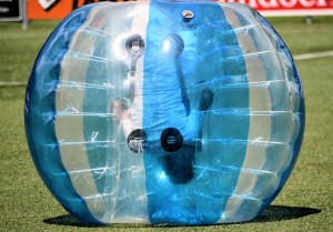 bubbelvoetbal op de kop